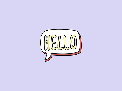 Hello message illustration animation branding cute design elegant graphic design hello illustration logo message pastel simple ui vector