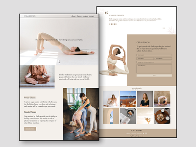 Fitness Website UI aesthetic animation branding design elegant fitness graphic design illustration logo mobile app pilates ui ui design user interface ux vector web design website design yoga