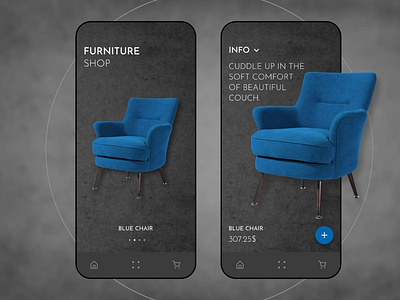 Furniture Shop UI design mockup