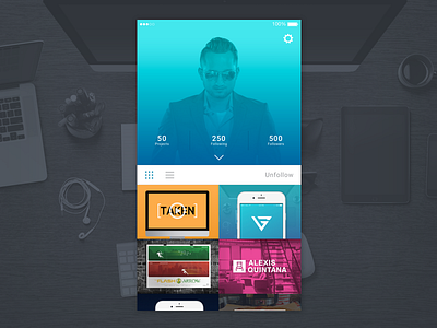 daily UI Day 006 - Profile Screen 006 application daily ui day 006 day ui challenge design interface ios profile screen sketch ui ux
