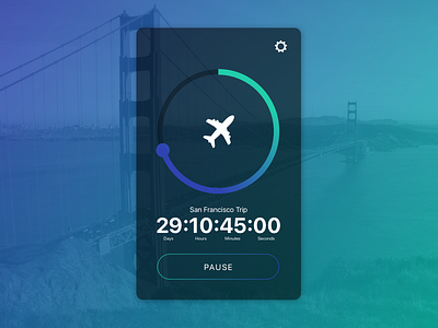 Daily UI Day 014 - Countdown Timer 014 countdown countdown timer daily ui daily ui challenge interface ios timer ui design ui ux vacation timer