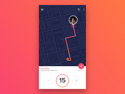 Daily UI Day 020 - Locator Screen 020 application daily ui daily ui challenge day 020 friend finder gps location locator map navigation uiux