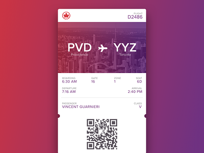 Daily UI Day 024 - Boarding Pass 024 boarding pass daily ui daily ui challenge day 024 interface ios passbook passport travel uiux