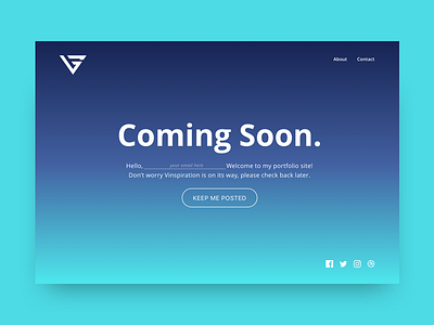 Daily UI Day 048 - Coming Soon 048 coming soon daily ui daily ui challenge day 048 landing page porfolio sign up sketch app uiux user interface web design