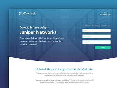 Juniper Networks Landing Page agency analytics b2b digital marketing emagine form landing page sketch technology ui ux web design