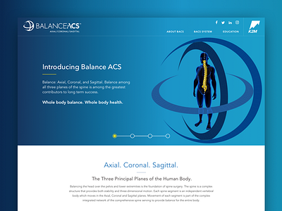 Balance ACS Landing Page agency emagine health homepage landing page medical modern responsive technology ui ux web design wordpress