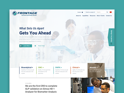 Frontage Labs Website Design