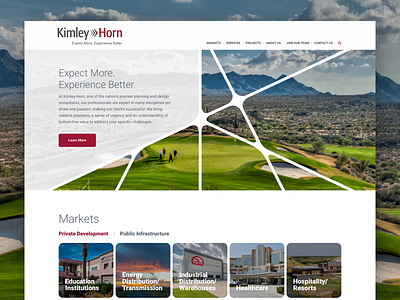 Kimley-Horn Homepage Design agency architecture construction creative emagine homepage landing page responsive technology ui ux web design wordpress