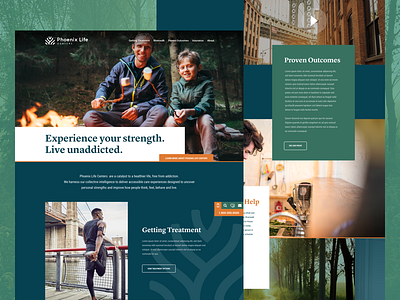 Phoenix Life Centers Homepage abstract agency b2b creative healthcare homepage landing page modern rehabe ui ux web design wordpress