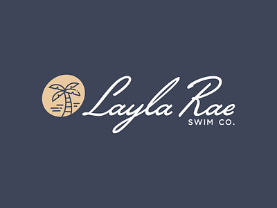 Layla-Rae Swim Logo brand identity branding clothing brand logo logo design palm tree swimwear