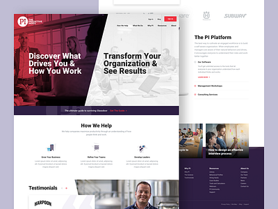 Predictive Index Homepage agency homepage landing page modern purple web design wordpress