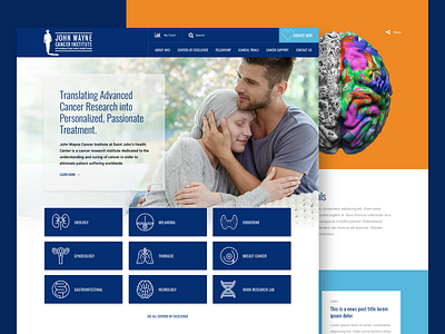 JWCI Web Redesign cancer center digital agency healthcare hospital web design wordpress