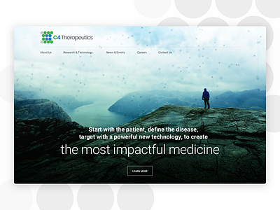 C4 Therapeutics agency daily ui emagine healthcare homepage landing page medical modern sketch web design wordpress