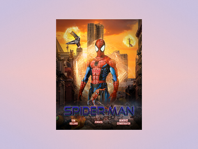 Spiderman Photoshop Poster Composition composition design graphic design poster