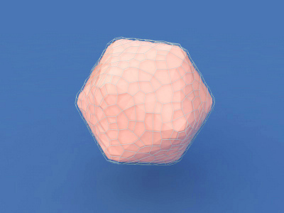 Voronoi c4d design isometric modeling