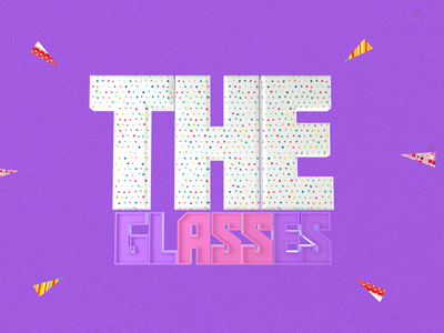 The Glasses Title art c4d design