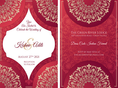 Keshav and Aditi's wedding ceremony customized invites design digital cards digital floral invite digital invite digital invites ecard engagement invite graphic design illustration invitations wedding wedding invitation