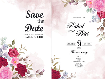 Rahul and Priti's Save the Date customized invites design digital cards digital floral invite digital invite ecard engagement invite invitation invites online invites save the date wedding invitation wedding invite