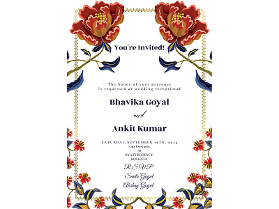 Bhavika and Ankit's Wedding E-Vite customized invites design digital cards digital floral invite digital invite ecard engagement invite evite invitation wedding invitation wedding invite