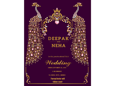 Deepak and Neha's Wedding Invite