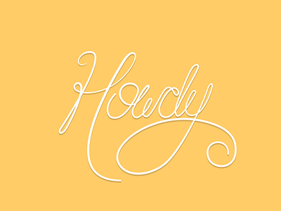 Howdy! illustrator process screencast typography