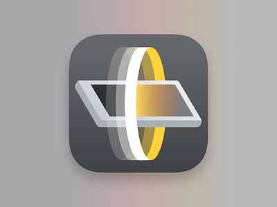 Video Scanner App Icon Simplified app device film icon rings video