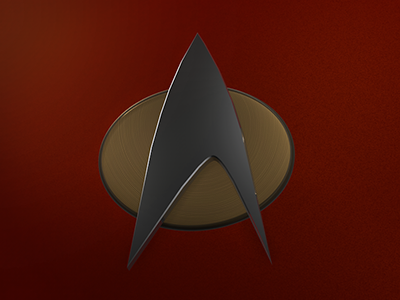 Star Trek Communicator Badge c4d cinema 4d scifi space star trek
