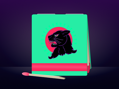 Panther matchbook made with Figma