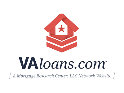 VAloans Updated house logo military progressive gradient va loan