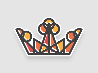 Crown arkitekt crown glass grid orange preach simple stained sticker thicklines yellow