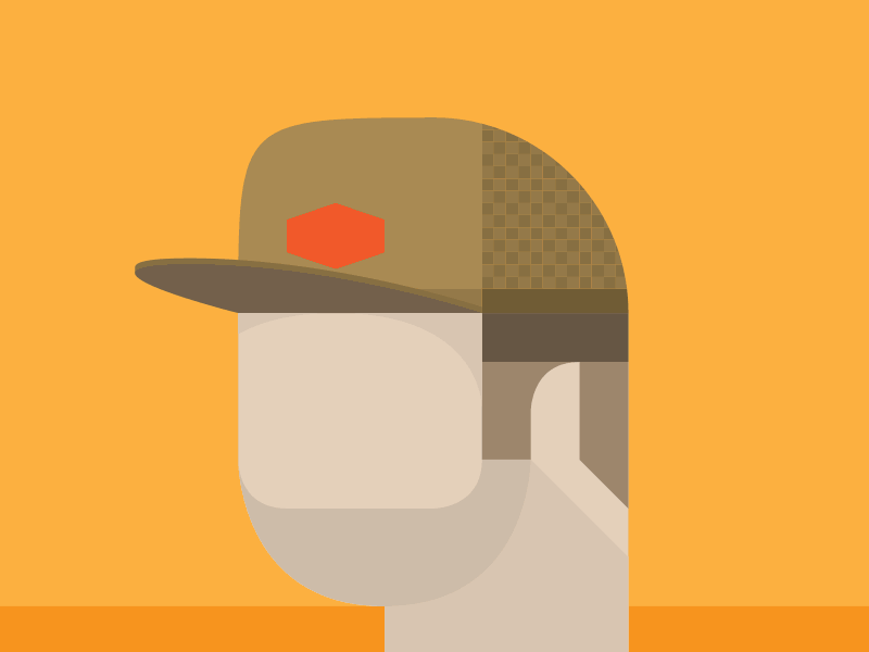 Drap Hat draplin hat orange shapes simple