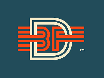 BDF acronyms boise design factory dont google this letters orange simple thicklines type