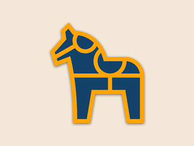 Dala Horse - Sticker Mule dala sticker swede thicklines