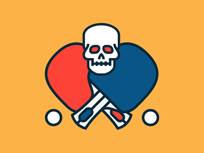 Ping Pong is Personal competition flat ping pong ruthless simple skull thicklines