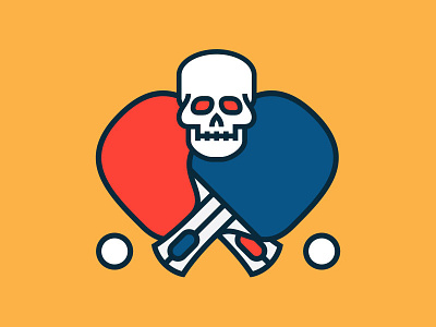 Ping Pong is Personal competition flat ping pong ruthless simple skull thicklines