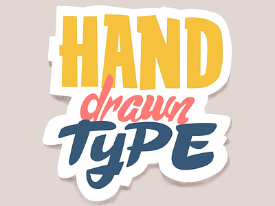 Hand Drawn Type flat hand drawn hand drawn type procreate simple typography