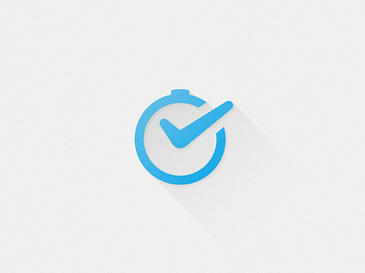Startup Logo checkmark clock flat identity launch logo mark startup time