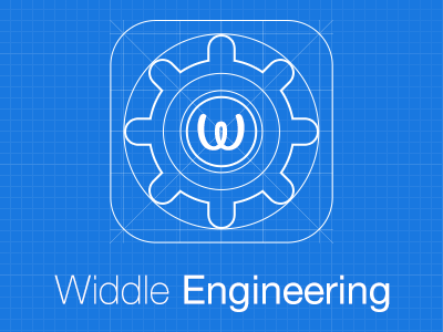 Widdle Engineering app blueprint engineer icon ios7 logo widdle