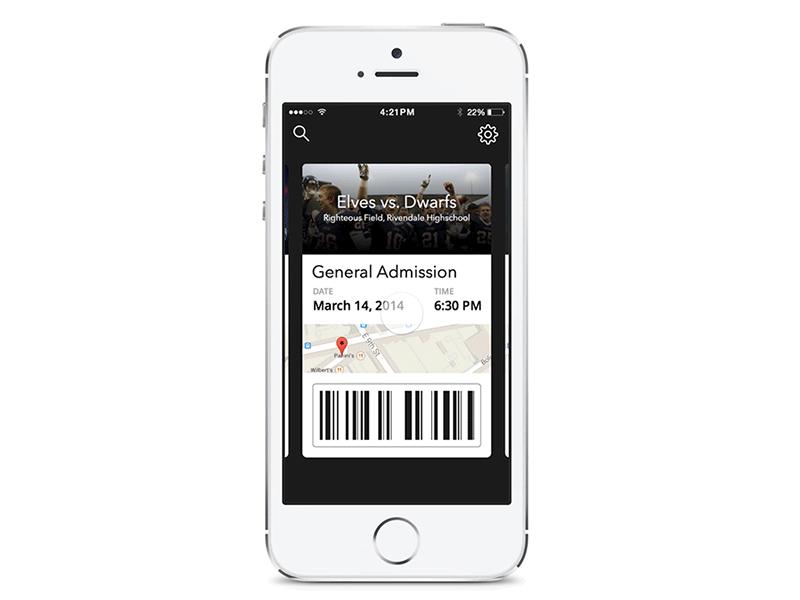 Look at all the tickets animation app barcode gesture gif ios iphone 5 quartz composer tickets