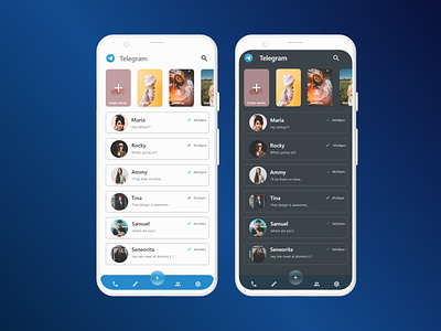Telegram Redesign Concept app design ui