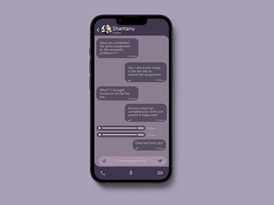 Chat Screen Interface 013 challenge dailyui design ui