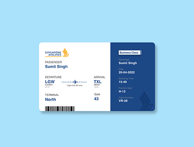 Boarding Pass 024 challenge dailyui design ui