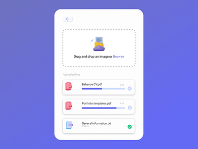 File Upload 031 challenge dailyui design