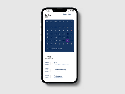 Calendar challenge dailyui design