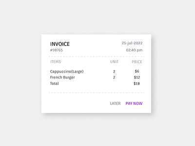 Invoice 046 challenge dailyui design