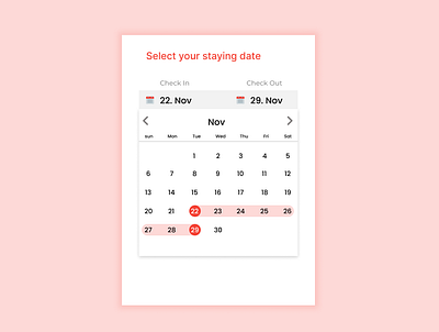 Date Picker challenge dailyui design