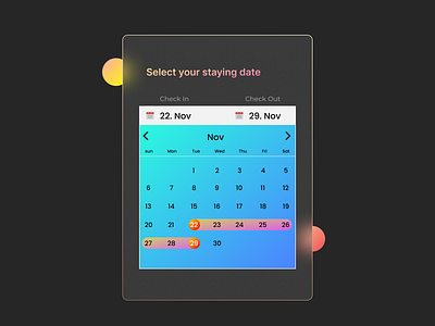 Date Picker (Glass Effect) challenge dailyui design