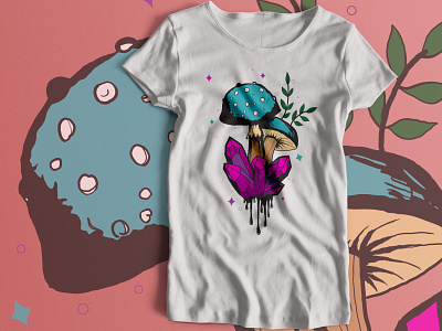 Mushroom Illustrations fiverr freelancer graphic design illustrations logo t shirt designer