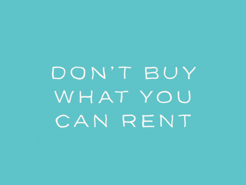 Bermuda - Don't buy what you can rent