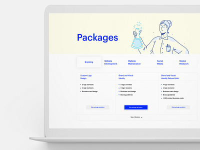 Kaii Lab Agency Packages clean design minimal typography ui ux web website